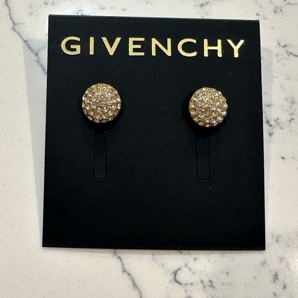 Givenchy Earrings Gold with Crystals